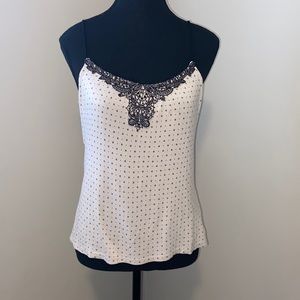 h&m SMALL spaghetti strap beige top with detail. Good condition